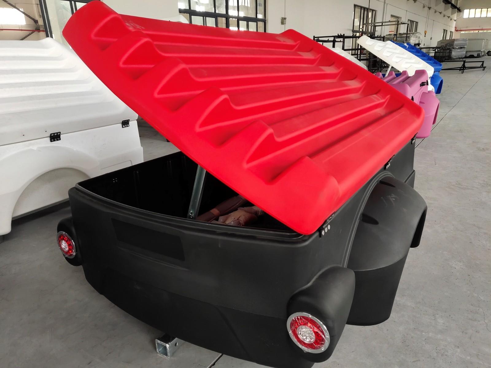 Snowaves Mechanical hot-sale plastic dump trailer by Chinese manufaturer for webbing strap