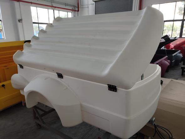 Snowaves Mechanical hot-sale plastic dump trailer by Chinese manufaturer for webbing strap