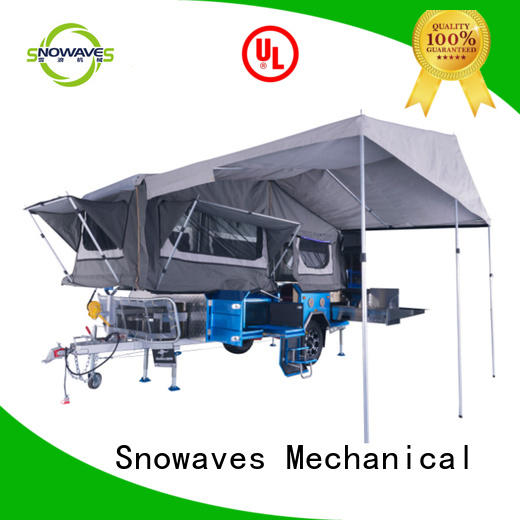 Snowaves Mechanical forward foldable trailer company for accident