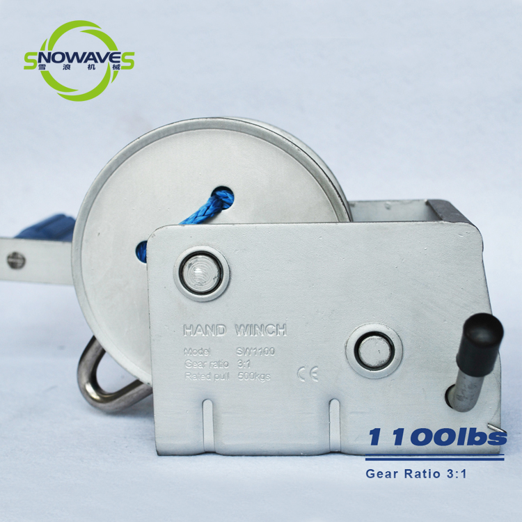 Snowaves Mechanical speed boat hand winch manufacturers for camping