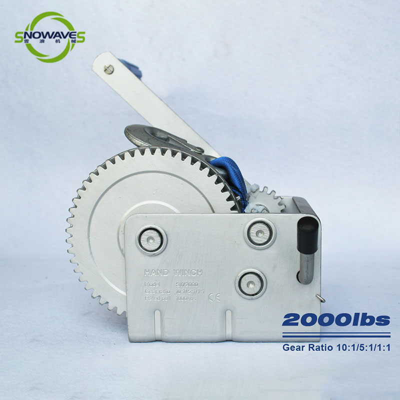 Best Trailer hand winch 10:1/5:1/1:1(3 speed) 1000kg pulling SW2000