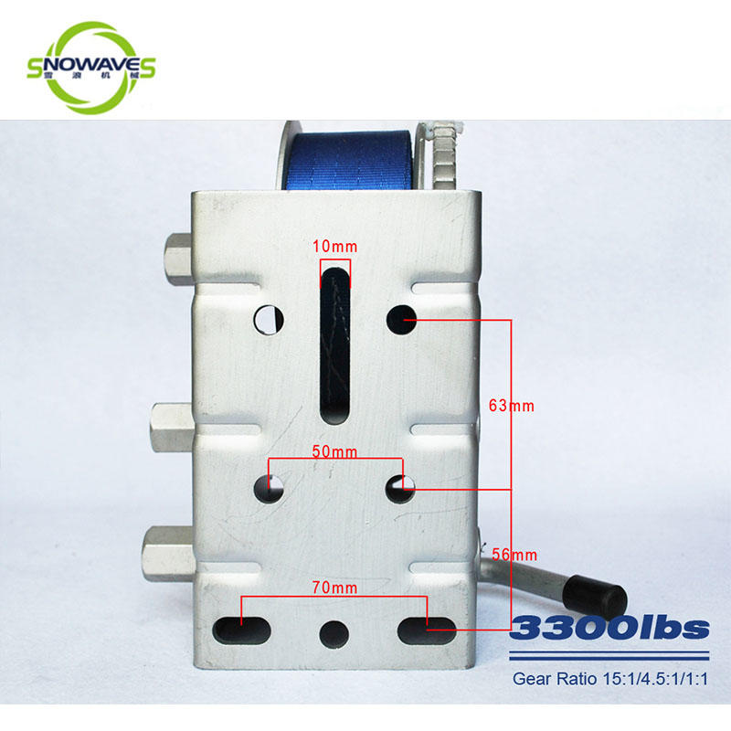 Trailer hand winch 15:1/4.5:1/1:1(3 speed) 1500kg pulling SW3300-3